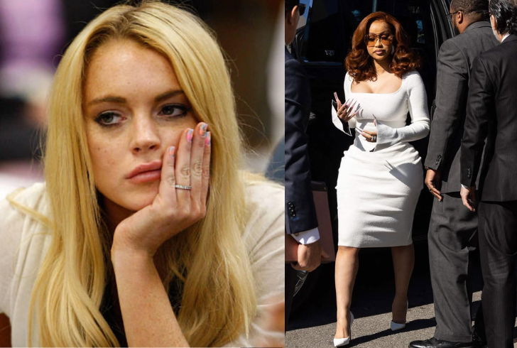 Lindsay and Cardi B courtroom fashion