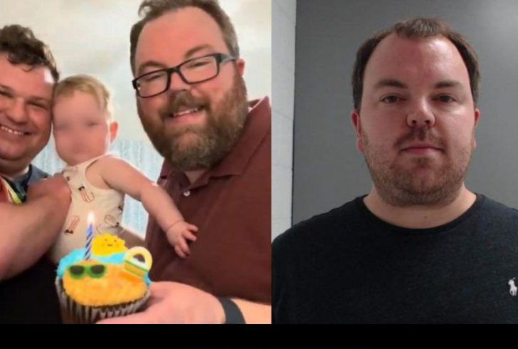 Brandon Keith Riley-Mitchell and Logan Riley celebrate child birthday